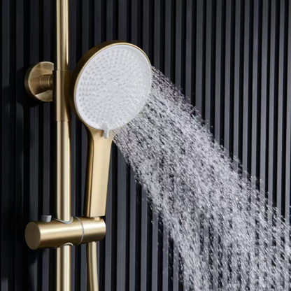 Thermostatische Opbouw Regendoucheset - Sandro - Geborsteld Goud