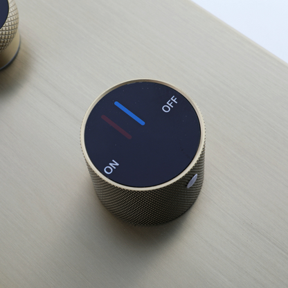 Douchepaneel Elena - LED - Digitaal display - Geborsteld goud - 145 × 18 × 65 cm