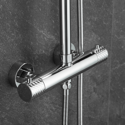 Thermostatisch opbouw regendoucheset - Julio - Chroom