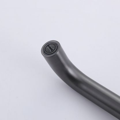 Inbouw wastafelkraan Angelica - Gunmetal grey - Incl. inbouwdeel - 23 × 20.5 × 10 cm