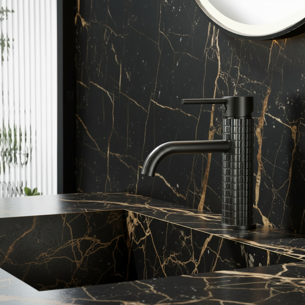 Opbouw wastafelkraan Angelica - Gunmetal grey - 15.9 × 12.2 × 5.5 cm