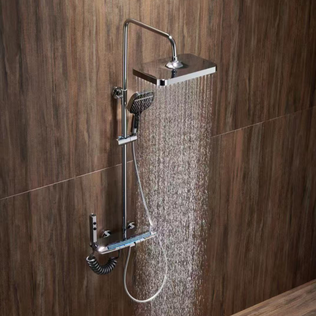 Thermostatische Opbouw Regendoucheset - Sandro - Chroom