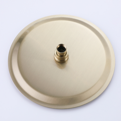 Inbouw Regendoucheset Vincent – Staafhanddouche – Geborsteld goud - Incl. inbouwdeel