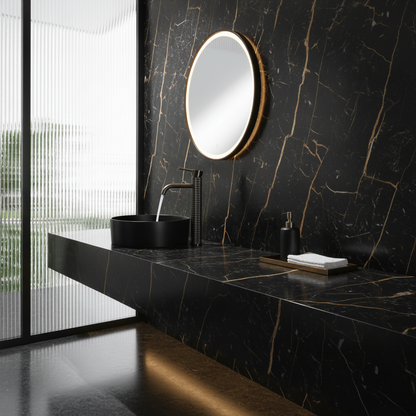 Hoge wastafelkraan Angelica - Gunmetal grey - 30,5 × 5,5 × 19 cm