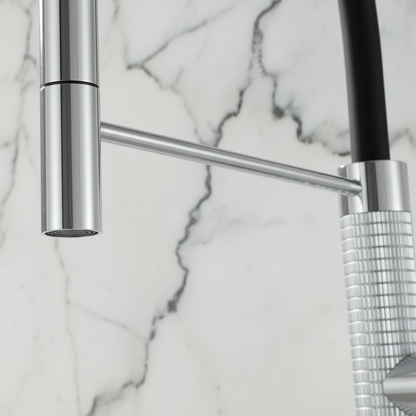 Semi-professionele Keukenkraan Angelica – Uittrekbare Uitloop – Chroom- 52.9 × 24.9 × 5.5 cm