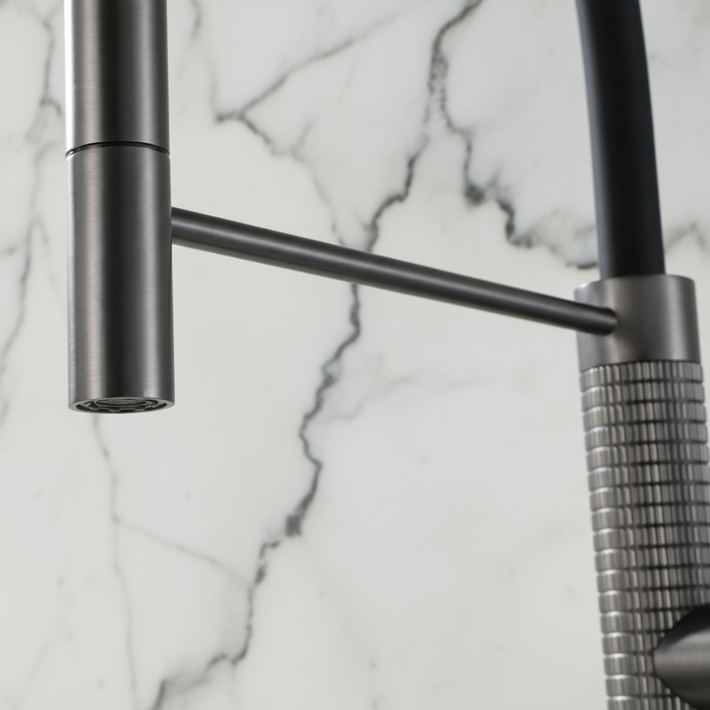 Semi-professionele Keukenkraan Angelica – Uittrekbare Uitloop – Gunmetal Grey - 52.9 × 24.9 × 5.5 cm