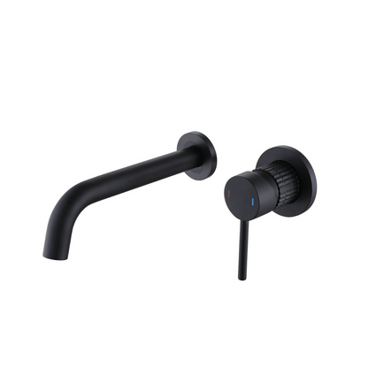 Inbouw wastafelkraan Angelica - Mat zwart - Incl. inbouwdeel - 23 × 20.5 × 10 cm