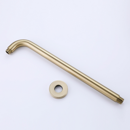 Inbouw Regendoucheset Vincent – Staafhanddouche – Geborsteld goud - Incl. inbouwdeel