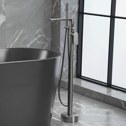 Vrijstaande badkraan Emilia - Gunmetal grey - 88 × 22 × 16 cm