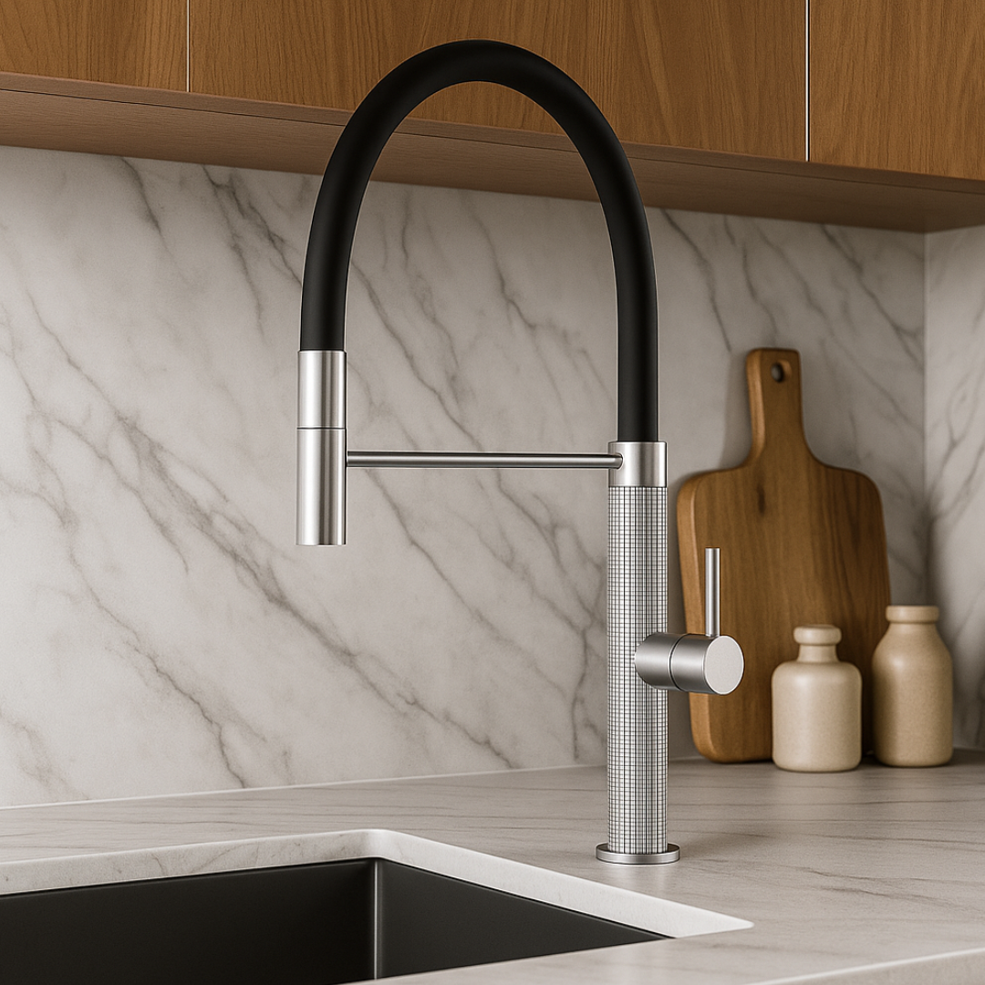 Semi-professionele Keukenkraan Angelica – Uittrekbare Uitloop – Chroom- 52.9 × 24.9 × 5.5 cm