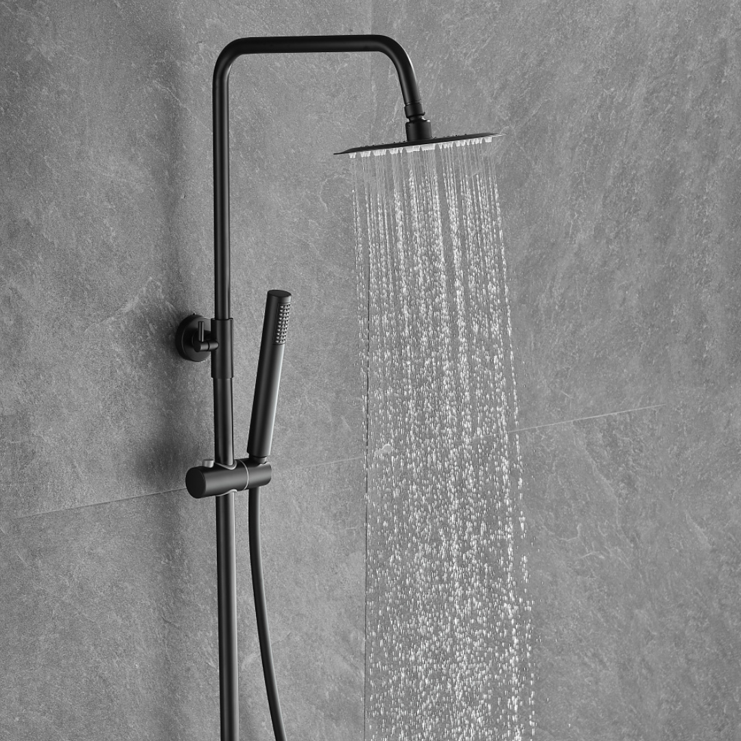 Thermostatisch opbouw regendoucheset - Julio - Zwart