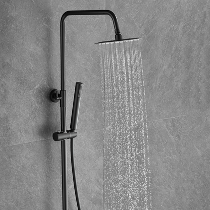 Thermostatisch opbouw regendoucheset - Julio - Zwart