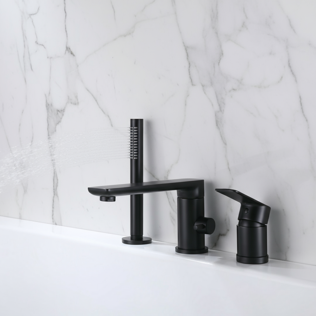 Opbouw badkraan Vero – Mat zwart - 21,6 × 24 × 19,5 cm