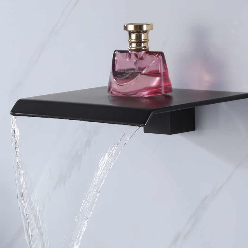 Inbouw wastafelkraan Louise - Mat zwart - Incl. inbouwdeel