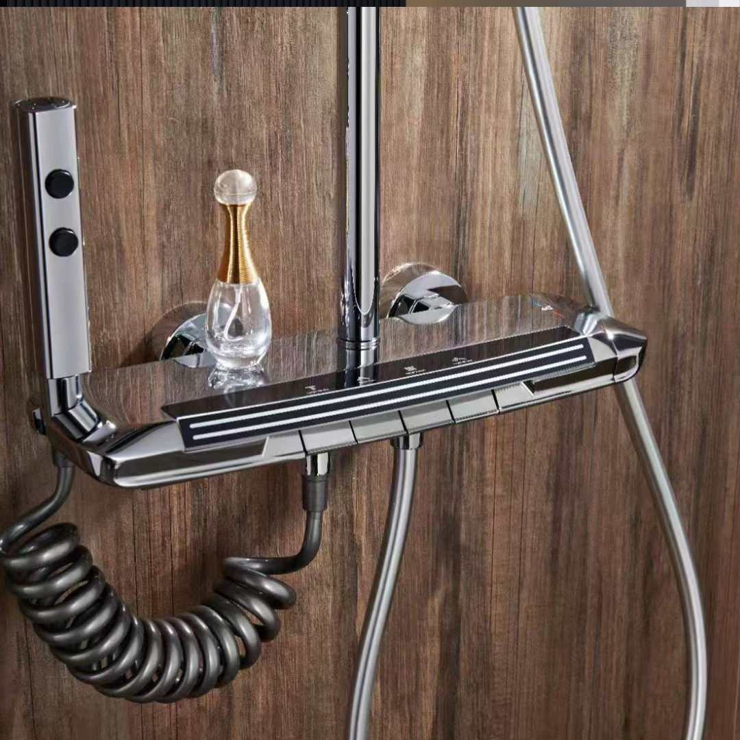 Thermostatische Opbouw Regendoucheset - Sandro - Chroom