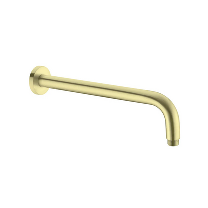 Gebogen wandarm Valencia - Geborsteld goud - 337,5 mm