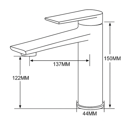 Opbouw wastafelkraan Diego  – Mat zwart - 15 × 13,7 × 4,4 cm