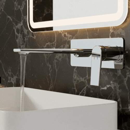 Inbouw wastafelkraan Diego  – Chroom - Incl. inbouwdeel - 22,5 × 11 × 20 cm