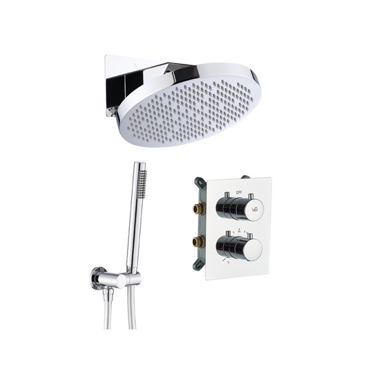 Thermostatische Inbouw Regendoucheset - Claudia - Chroom
