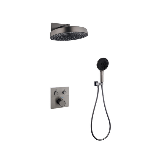 Inbouw Regendoucheset - Vince - Gunmetal grey