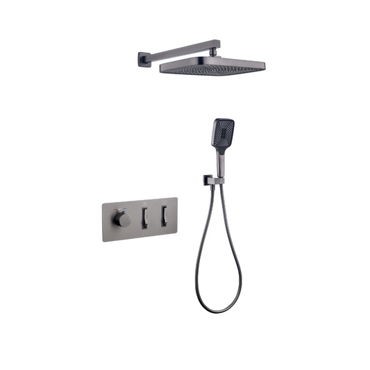 Inbouw Regendoucheset - Laura - Gunmetal grey