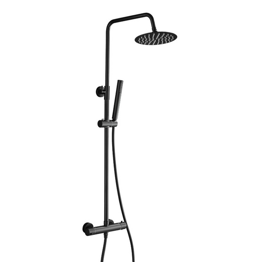 Thermostatisch opbouw regendoucheset - Julio - Zwart
