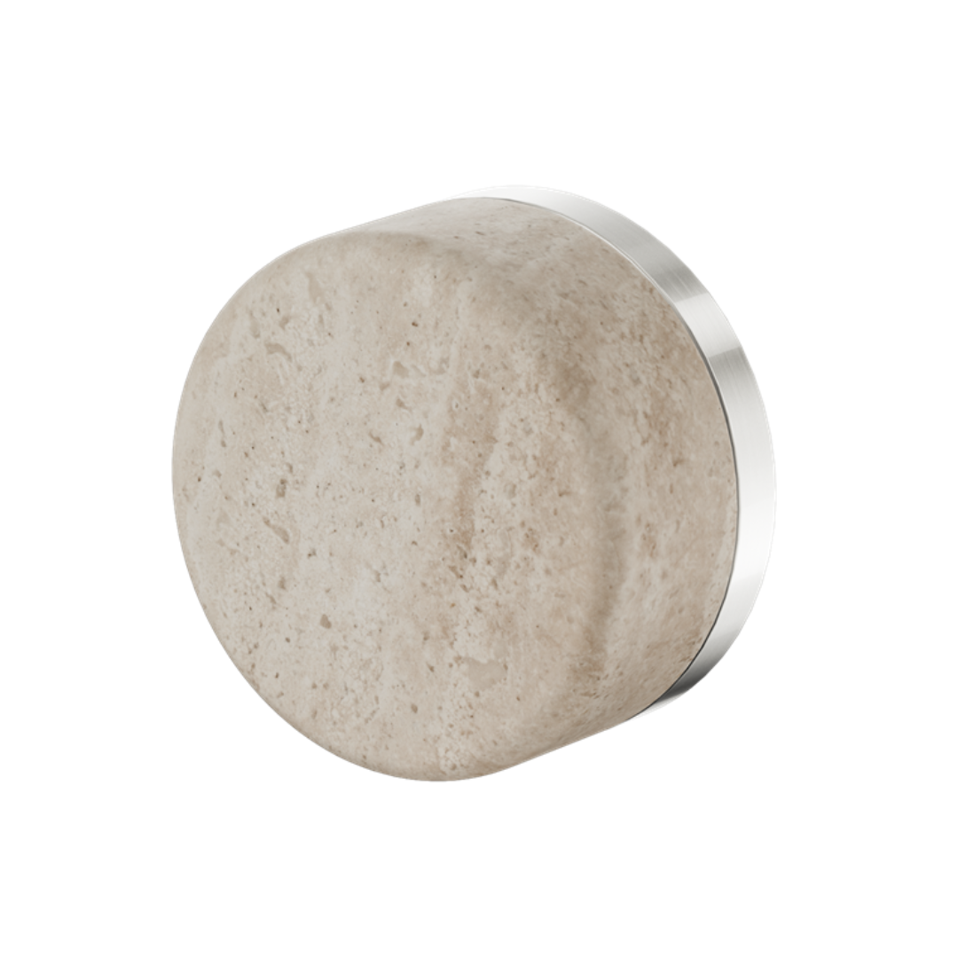 Inbouw mengkraan – Sorrento – Rome Travertine – Brushed nickel