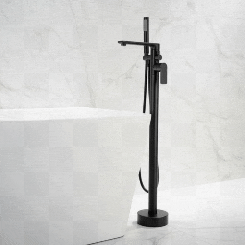 Vrijstaande badkraan Emilia - Mat zwart - 88 × 22 × 16 cm