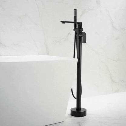 Vrijstaande badkraan Emilia - Mat zwart - 88 × 22 × 16 cm