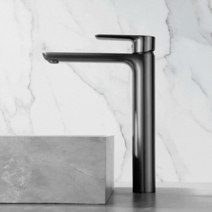 Hoge wastafelkraan  – Silvio – Gunmetal grey - 31,5 × 19 × 4,5 cm