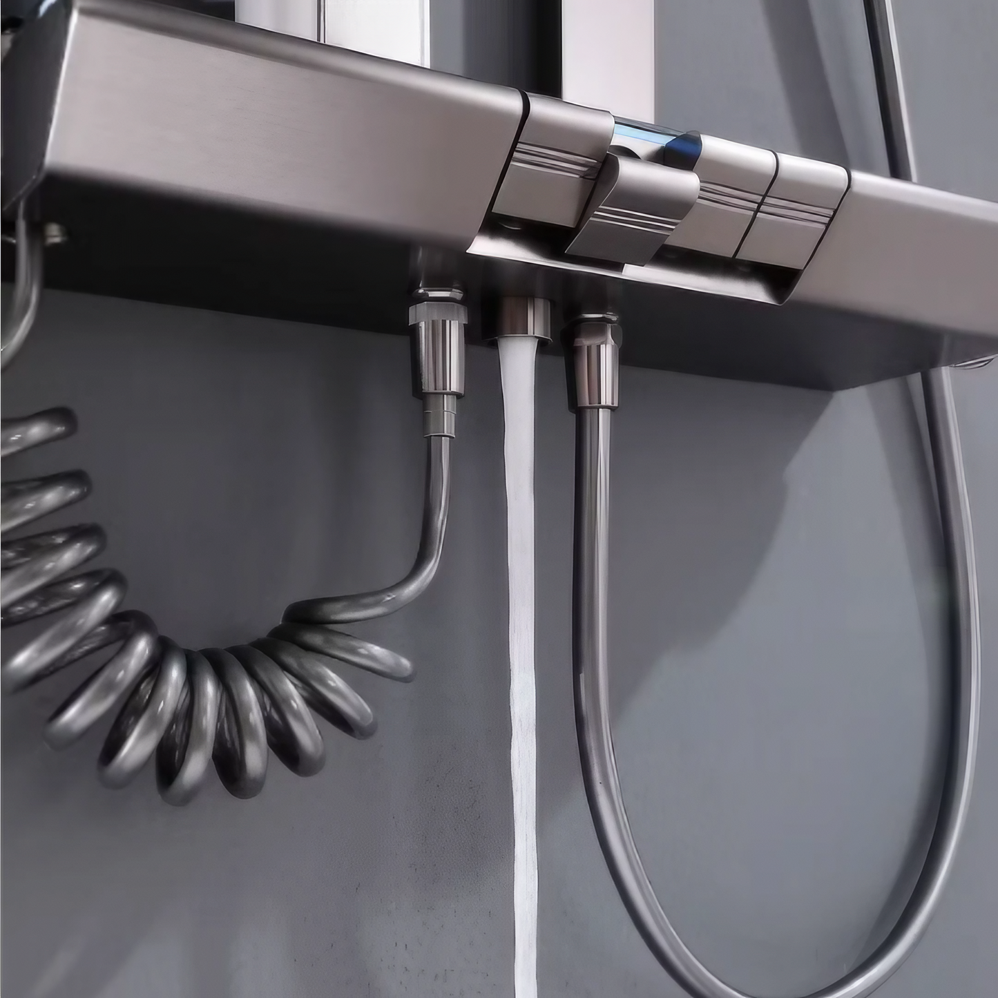 Opbouw Regendoucheset - Saint Tropez - Gun Grey - Digitaal Display