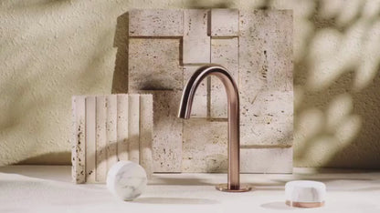 Inbouw Wastafelkraan Sorrento – Arabescato Corchia - 2-Gats - Gebogen (arc) uitloop - Matte black